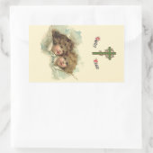 ビンテージのイースター天使、空の天使たち 長方形シール (バッグ)