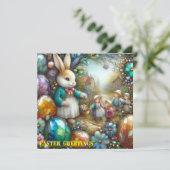 ビンテージのイースター ～イースターのご挨拶～ ウサギ～ シーズンカード (スタンド正面)