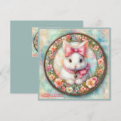 ビンテージのイースター ～イースターのご挨拶～ ウサギ～ シーズンカード (正面/裏面)