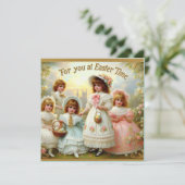 ビンテージのイースター ~ イースターの季節にあなたへ ~ 子どもたち シーズンカード (スタンド正面)
