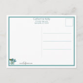 ビンテージのイースター・チックスとワスレナグサ ポストカード (裏面)