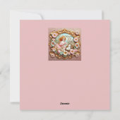 ビンテージのイースター ～ 喜びを願って ～ かわいい少女 ～ シーズンカード (裏面)