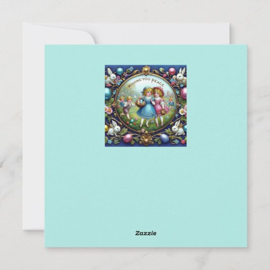 ビンテージのイースター ～平和を願って～ 子どもたち～ シーズンカード (裏面)