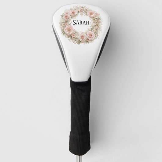 ビンテージのオーダーメイド花輪 ゴルフヘッドカバー (正面)