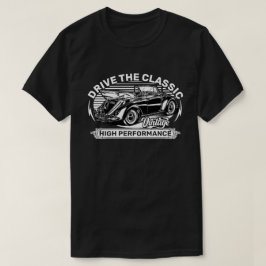 ビンテージのクラシックドイツ車を運転する Tシャツ