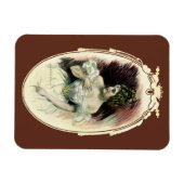 ビンテージのクリスティ・ガール、 アンティークの花嫁の肖像画 マグネット (横)