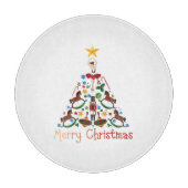 ビンテージのクリスマスのロッキング馬 カッティングボード (正面)