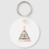 ビンテージのクリスマスのロッキング馬 キーホルダー (正面)