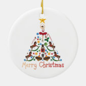 ビンテージのクリスマスのロッキング馬 セラミックオーナメント (裏面)