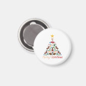 ビンテージのクリスマスのロッキング馬 マグネット (正面/裏面)