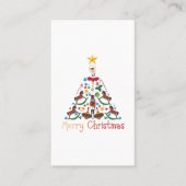 ビンテージのクリスマスのロッキング馬 名刺 (正面)