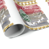 ビンテージのクリスマスツリー ラッピングペーパー (ロールコーナー)