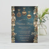 ビンテージのクリスマスボール、ベル、ピネコーンカンパニー 招待状 (スタンド正面)