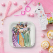 ビンテージのクリスマス休暇 ペーパープレート (パーティー)