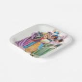 ビンテージのクリスマス休暇 ペーパープレート (傾斜あり)