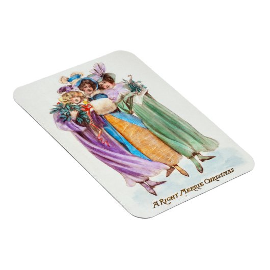 ビンテージのクリスマス休暇 マグネット (右側)