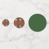 ビンテージのクリスマス/冬の模様の コンフェッティ (正面)
