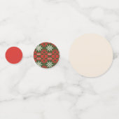 ビンテージのクリスマス/冬の模様の コンフェッティ (裏面)