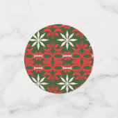 ビンテージのクリスマス/冬の模様の コンフェッティ (スモール正面)