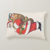 ビンテージのサンタクロース、ビクトリア時代のクリスマス ダイカット アクセントクッション (裏面)