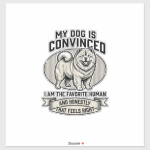 ビンテージのチャウチャウの彫刻が入った面白い犬好きのTシャツ シール