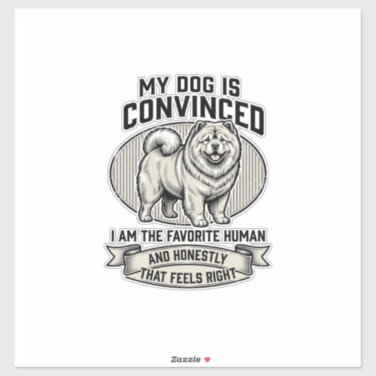 ビンテージのチャウチャウの彫刻が入った面白い犬好きのTシャツ シール (シート)