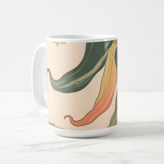 ビンテージのトウガラシのイラスト コーヒーマグカップ (正面左)