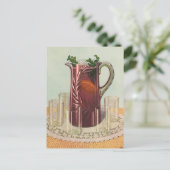 ビンテージのドリンクと飲み物、サングリアのピッチャー ポストカード (スタンド正面)