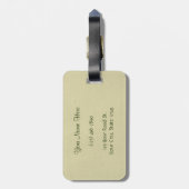 ビンテージのパンジー ペイントされた花束 ラゲッジタグ (裏面縦)