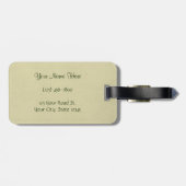 ビンテージのパンジー ペイントされた花束 ラゲッジタグ (裏面横)