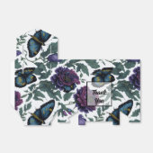 ビンテージのプラムパープルマゼンタの花と蝶 フェイバーボックス (折り畳みなし)