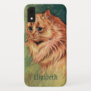 ビンテージのペット動物 長毛オレンジ猫 iPhone XRケース