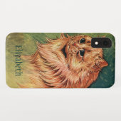 ビンテージのペット動物 長毛オレンジ猫 Case-Mate iPhoneケース (裏面(横))