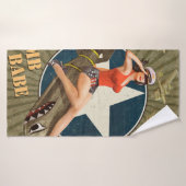 ビンテージのポスターとピンアップの女の子を爆弾に。抽象芸術, バスタオル (バスタオル)