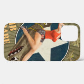ビンテージのポスターとピンアップの女の子を爆弾に。抽象芸術, Case-Mate iPhoneケース (裏面 (横))