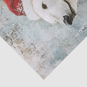 ビンテージのポーラーベア クリスマス ウィンター エイジド デコパージュ 薄葉紙 (詳細)