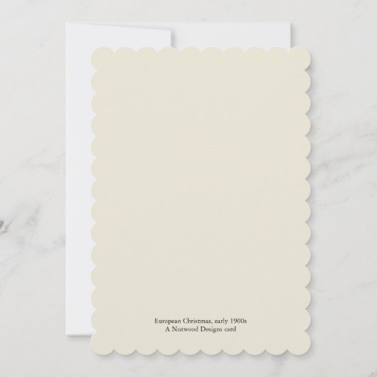ビンテージのヨーロッパクリスマスカード (裏面)