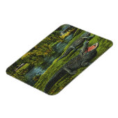 ビンテージのワニ、海洋生物爬虫類動物 マグネット (左側)