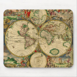 ビンテージの古地図 マウスパッド