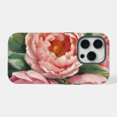 ビンテージの大きなピンクの花 iPhoneケース (裏面横)