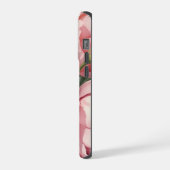 ビンテージの大きなピンクの花 iPhoneケース (左側面)