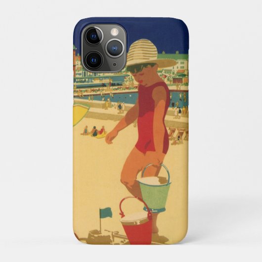ビンテージの子供たち、姉妹の家族の海辺でのバケーション Case-Mate iPhoneケース (裏)