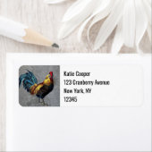 ビンテージの小型の雄鳥の画像 ラベル (インサイチュ)