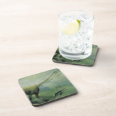 ビンテージの恐竜、ブラキオサウルスが海で泳ぐ コースター (右側)