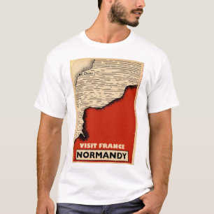 ビンテージの旅行がフランスのノルマンディへ Tシャツ