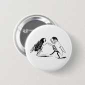 ビンテージの昆虫のダンス; 青いボトルフライ 缶バッジ (正面&裏面)