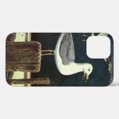 ビンテージの波止に止まるアジサシ、海洋の動物 Case-Mate iPhoneケース (裏面 (横))