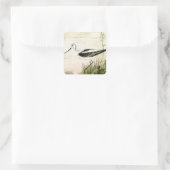 ビンテージの海岸鳥類 ショアバード、アボセットの鳥 スクエアシール (バッグ)