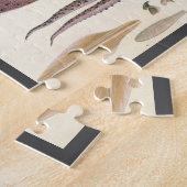 ビンテージの海洋生物、傘のようなクラゲ ジグソーパズル (側面)