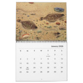 ビンテージの海洋生物 魚、海洋と河川 カレンダー (1月 2026)